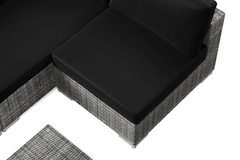 Bahamas utendørs loungegruppe 5-seters med vendbar sjeselong og bord - Grå - Hage - Utemiljø - Veranda & terrasse - Verandamøbler