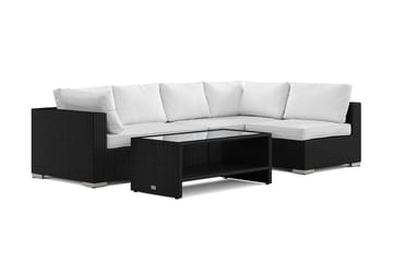 Bahamas utendørs loungegruppe 5-seters med vendbar sjeselong og bord med hylle