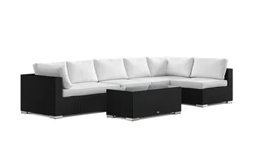 Bahamas utendørs loungegruppe 6-seters med vendbar sjeselong og bord