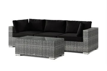 Bahamas utesofa 3-seters med bord