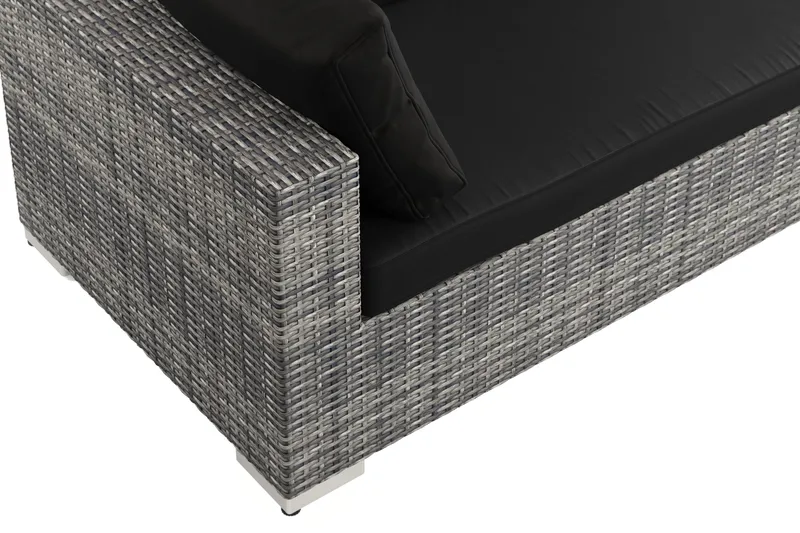 Bahamas utesofa 4-seters med bord og hylle - Grå - Hage - Utemiljø - Veranda & terrasse - Verandamøbler