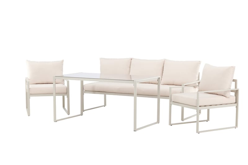 Catania Sofagruppe Utendørs 5-seter - Beige - Hage - Utemiljø - Veranda & terrasse - Verandamøbler