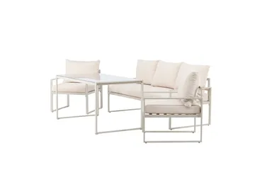Catania Sofagruppe Utendørs 5-seter - Beige - Hagemøbler - Loungemøbler - Sofagruppe utendørs