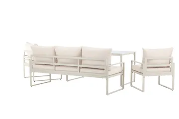 Catania Sofagruppe Utendørs 5-seter - Beige - Hagemøbler - Loungemøbler - Sofagruppe utendørs