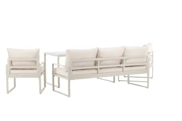 Catania Sofagruppe Utendørs 5-seter - Beige - Hagemøbler - Loungemøbler - Sofagruppe utendørs