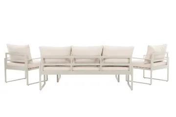 Catania Sofagruppe Utendørs 5-seter - Beige - Hagemøbler - Loungemøbler - Sofagruppe utendørs