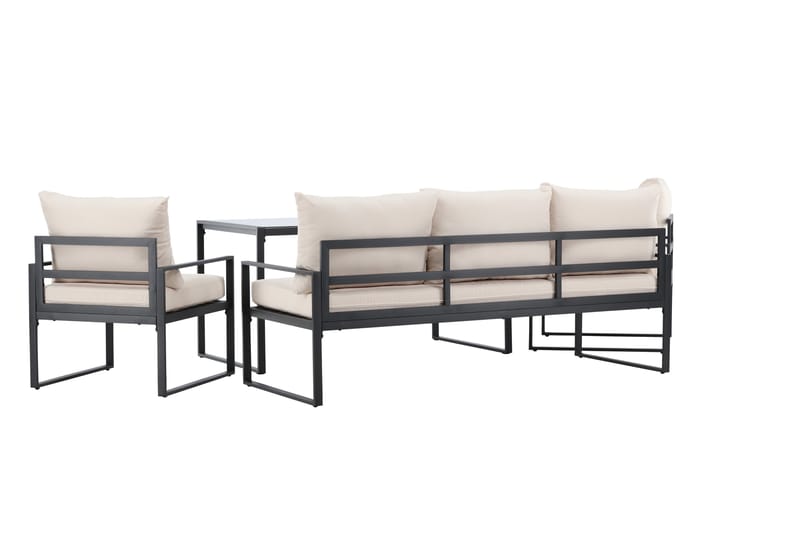 Catania Sofagruppe Utendørs 5-seter - Svart - Hage - Utemiljø - Veranda & terrasse - Verandamøbler