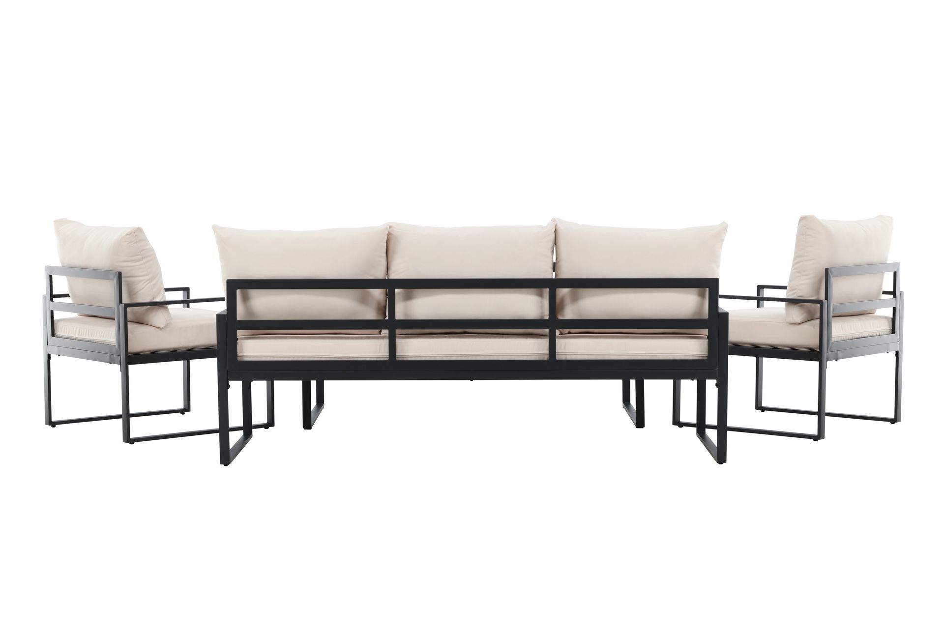 Catania Sofagruppe Utendørs 5-seter - Svart - Hage - Utemiljø - Veranda & terrasse - Verandamøbler