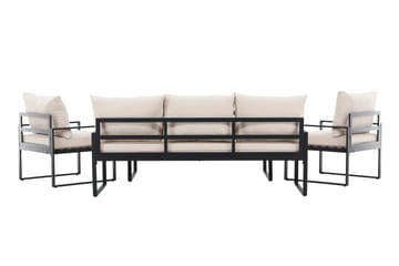 Catania Sofagruppe Utendørs 5-seter - Svart - Hage - Utemiljø - Veranda & terrasse - Verandamøbler