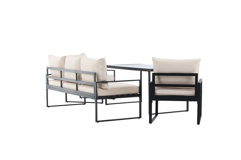 Catania Sofagruppe Utendørs 5-seter - Svart - Hage - Utemiljø - Veranda & terrasse - Verandamøbler
