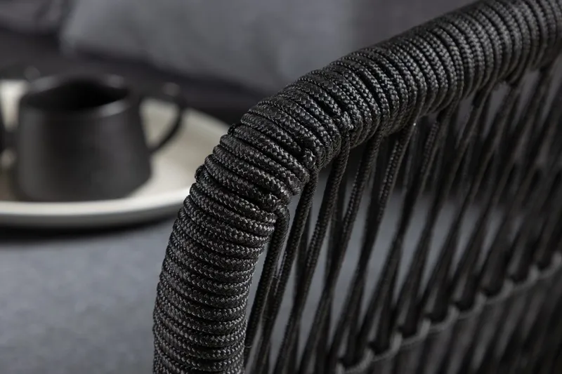 Chania hjørnesofagruppe 4-seter utendørs - Svart - Hage - Utemiljø - Veranda & terrasse - Verandamøbler