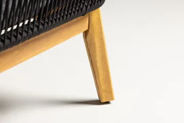 Chania hjørnesofagruppe 4-seter utendørs - Svart - Hagemøbler - Loungemøbler - Sofagruppe utendørs