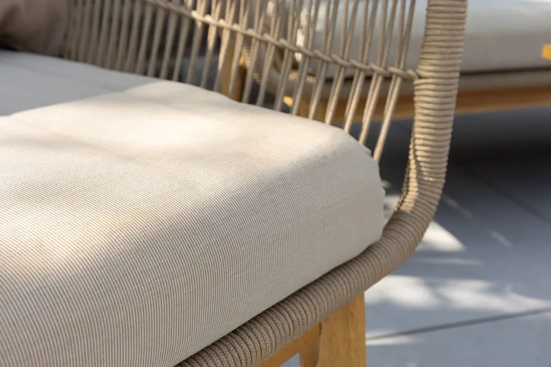 Chania sofagruppe 2-seters sofa + 2 lenestoler med bord utendørs - Brun - Hage - Utemiljø - Veranda & terrasse - Verandamøbler
