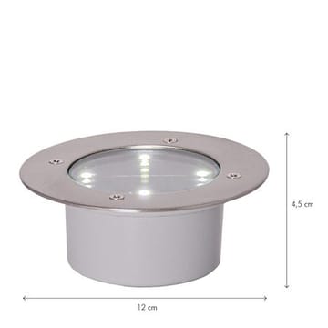 Decklight solcellespotlight 12 cm - sølv - Hage - Utemiljø - Veranda & terrasse - Verandabelysning