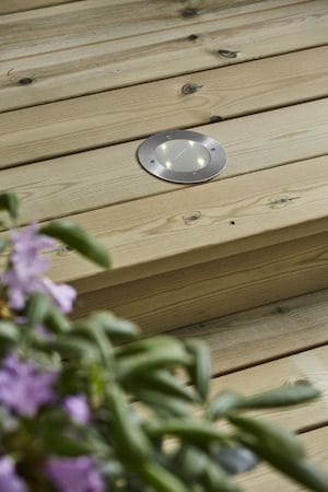Decklight solcellespotlight 12 cm - sølv - Hage - Utemiljø - Veranda & terrasse - Verandabelysning