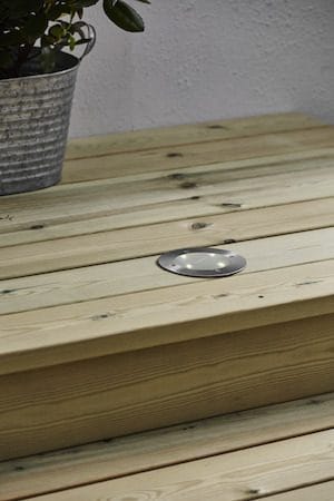 Decklight solcellespotlight 12 cm - sølv - Hage - Utemiljø - Veranda & terrasse - Verandabelysning