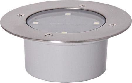 Decklight solcellespotlight 12 cm - sølv - Hage - Utemiljø - Veranda & terrasse - Verandabelysning