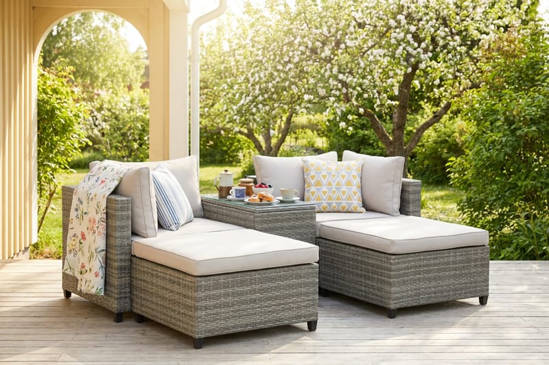 Dramilo Loungegruppe - Beige - Hage - Utemiljø - Veranda & terrasse - Verandamøbler