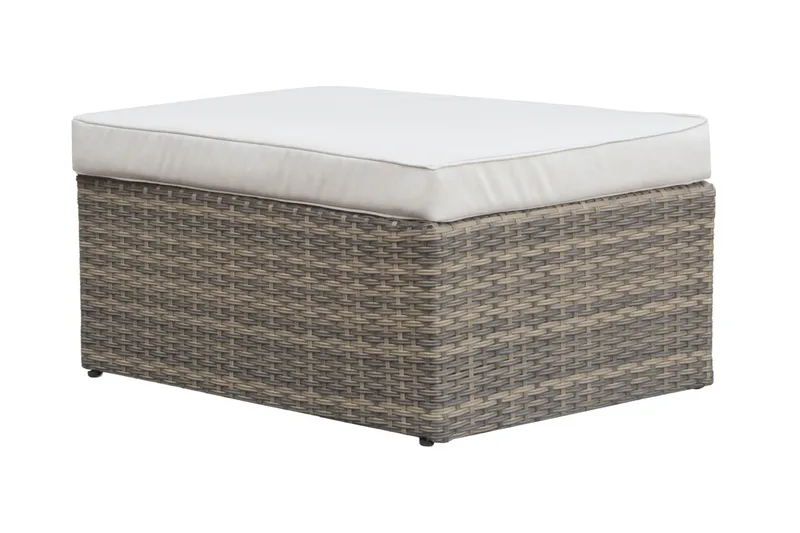 Dramilo loungegruppe i kunstrotting med bord og puter - Beige - Hage - Utemiljø - Veranda & terrasse - Verandamøbler