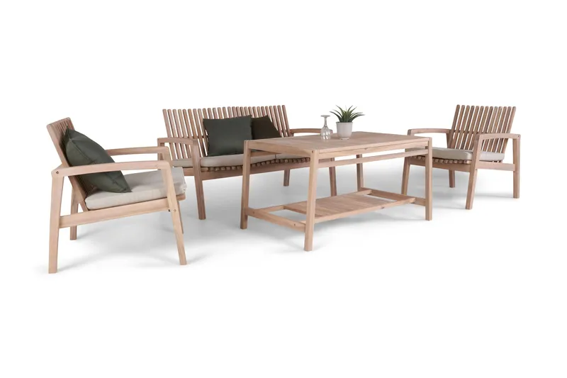 Elkest loungegruppe utendørs - Beige - Hage - Utemiljø - Veranda & terrasse - Verandamøbler