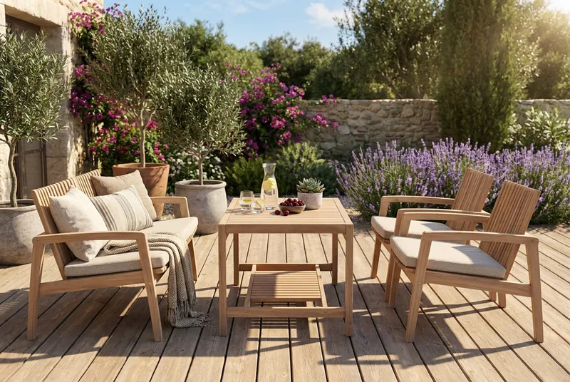 Elkest loungegruppe utendørs - Beige - Hage - Utemiljø - Veranda & terrasse - Verandamøbler