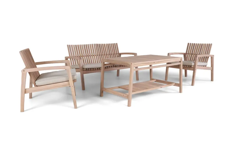 Elkest loungegruppe utendørs - Beige - Hage - Utemiljø - Veranda & terrasse - Verandamøbler