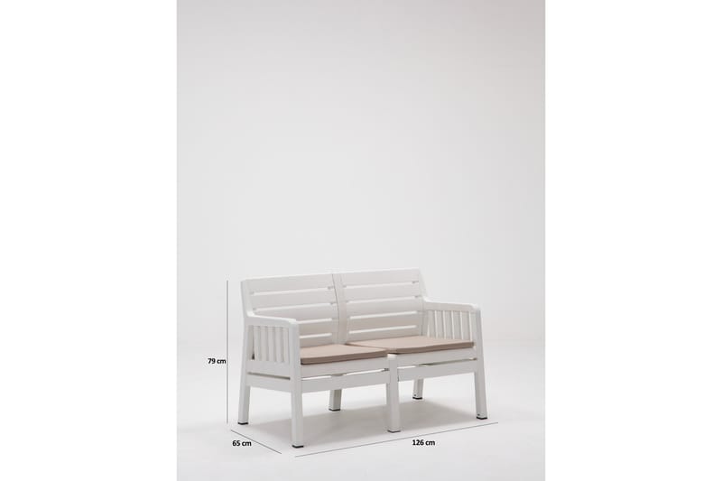Elvor Sofa 4-seter - Hvit - Hage - Utemiljø - Veranda & terrasse - Verandamøbler