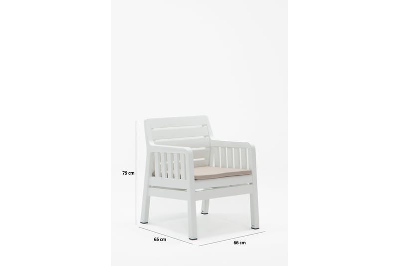 Elvor Sofa 4-seter - Hvit - Hage - Utemiljø - Veranda & terrasse - Verandamøbler