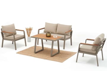 Estra Loungegruppe utendørs - Beige - Hagemøbler - Loungemøbler - Sofagruppe utendørs