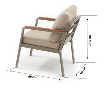 Estra Loungegruppe utendørs - Beige - Hagemøbler - Loungemøbler - Sofagruppe utendørs