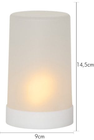 Flame Candle LED-kubbelys 9 cm - hvit - Hage - Utemiljø - Veranda & terrasse - Verandabelysning