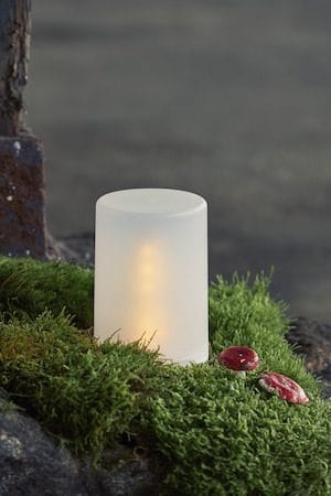 Flame Candle LED-kubbelys 9 cm - hvit - Hage - Utemiljø - Veranda & terrasse - Verandabelysning