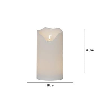 Flamme Grand LED-kubbelys 30 cm - hvit - Hage - Utemiljø - Veranda & terrasse - Verandabelysning