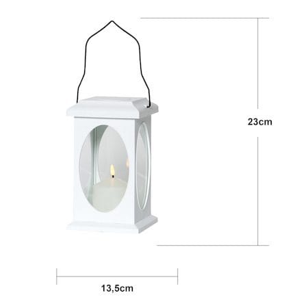 Flamme lykt 13,5 cm - hvit - Hage - Utemiljø - Veranda & terrasse - Verandabelysning