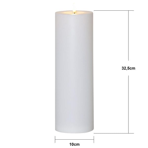 Flamme Rett LED-lys 32,5 cm - hvit - Hage - Utemiljø - Veranda & terrasse - Verandabelysning