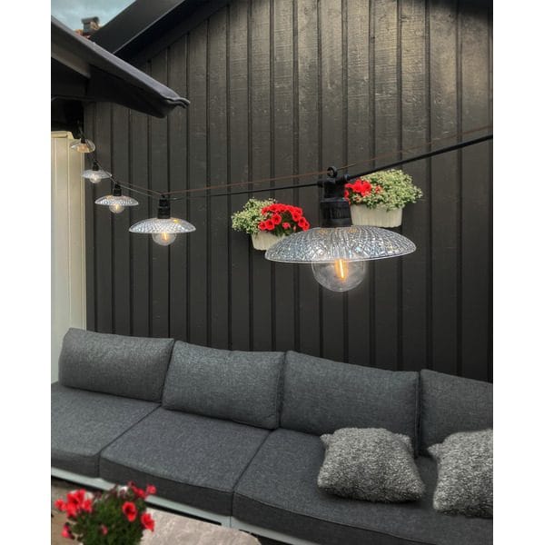 Glassy Light lysslynge - transparent med svart kabel - Hage - Utemiljø - Veranda & terrasse - Verandabelysning