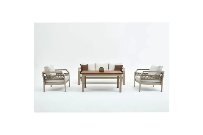 Hage loungesett Farra Beige, Beige