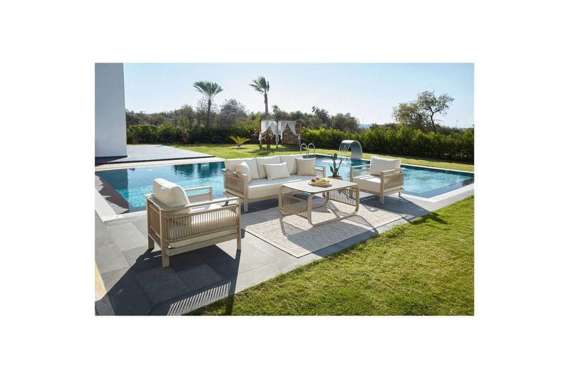 Hage loungesett Hungirr Beige - Beige - Hage - Utemiljø - Veranda & terrasse - Verandamøbler