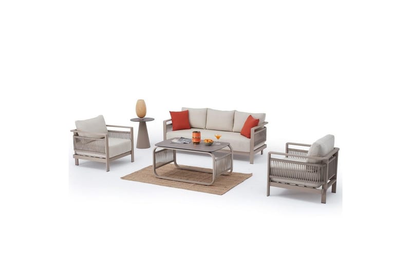 Hage loungesett Hungirr Beige - Beige - Hage - Utemiljø - Veranda & terrasse - Verandamøbler