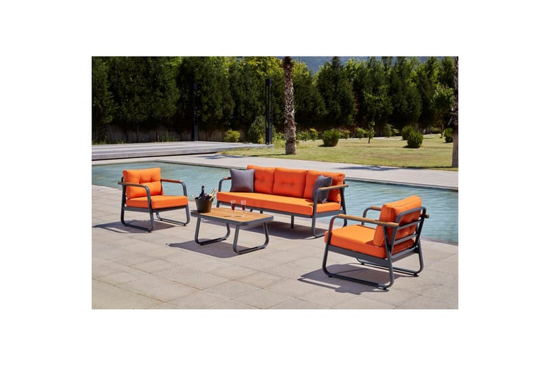 Hage loungesett Rio Appelsin - Appelsin - Hage - Utemiljø - Veranda & terrasse - Verandamøbler