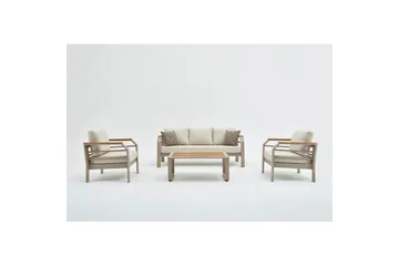 Hage loungesett Sudassento Beige - Beige - Hagemøbler - Loungemøbler - Sofagruppe utendørs