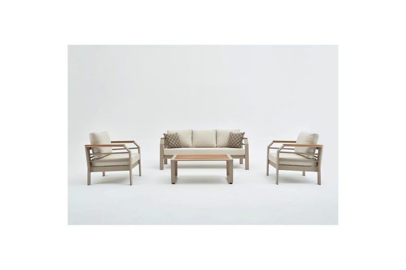 Hage loungesett Sudassento Beige - Beige - Hage - Utemiljø - Veranda & terrasse - Verandamøbler