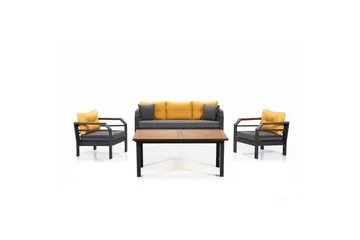 Hage loungesett Sudassento Gul / Grå / Svart