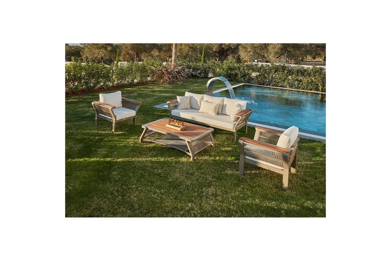 Hage loungesett Wynthor Cappuccino, Kobber