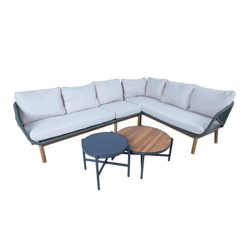 Hagemøbelgruppe Tuxedo Hjørnesofa og 2 Bord - Grønn - Hagemøbler - Loungemøbler - Sofagruppe utendørs