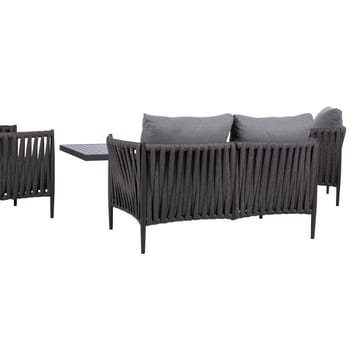 Hagemøbelsett HOME4YOU Bristol bord, sofa og 2 stoler grå - Grå - Hagemøbler - Loungemøbler - Sofagruppe utendørs