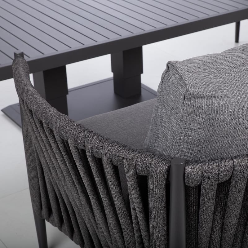 Hagemøbelsett HOME4YOU Bristol bord, sofa og 2 stoler grå - Grå - Hage - Utemiljø - Veranda & terrasse - Verandamøbler