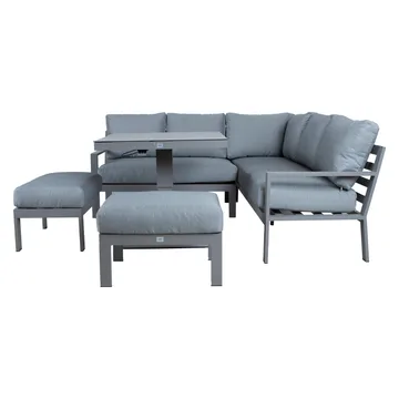 Hagemøbelsett HOME4YOU Rio 4 deler gråbeige - Gråbeige - Hagemøbler - Loungemøbler - Sofagruppe utendørs