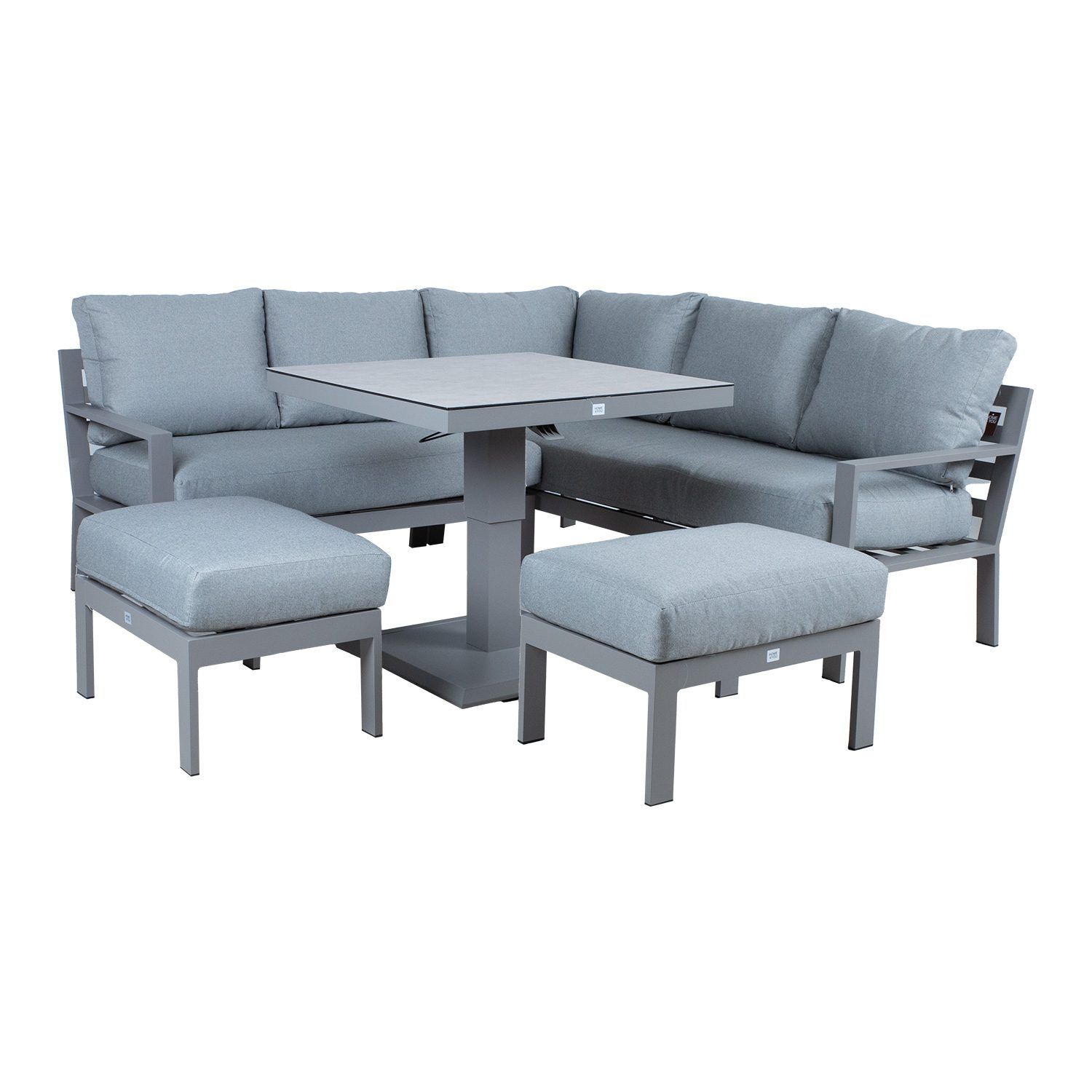 Hagemøbelsett HOME4YOU Rio 4 deler gråbeige - Gråbeige