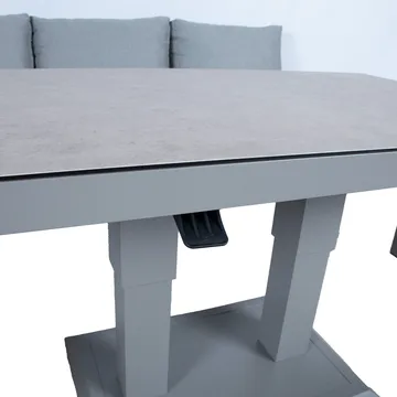 Hagemøbelsett HOME4YOU Rio 6 deler gråbeige - Gråbeige - Hagemøbler - Loungemøbler - Sofagruppe utendørs